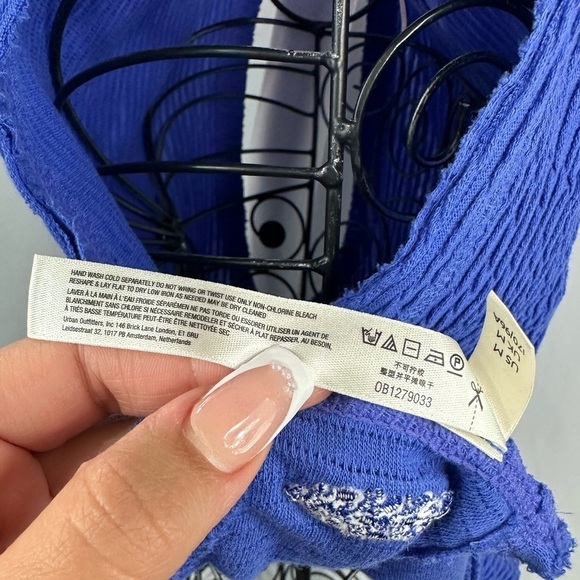 Free People Movement ribbed blue cropped tank size M - Picture 7 of 9